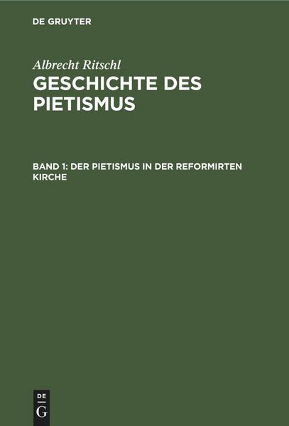 Produktbild: Der Pietismus in der reformirten Kirche