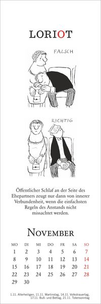 Produktbild: Loriot Lesezeichen & Kalender 2027