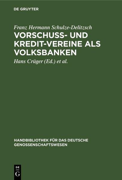 Produktbild: Vorschuss- und Kredit-Vereine als Volksbanken