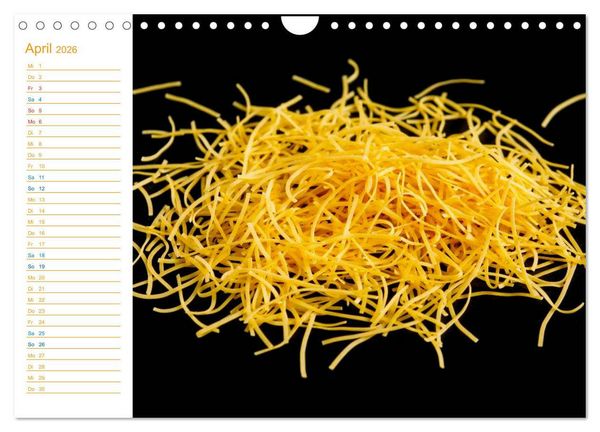 Produktbild: Pasta (Wandkalender 2026 DIN A4 quer), CALVENDO Monatskalender