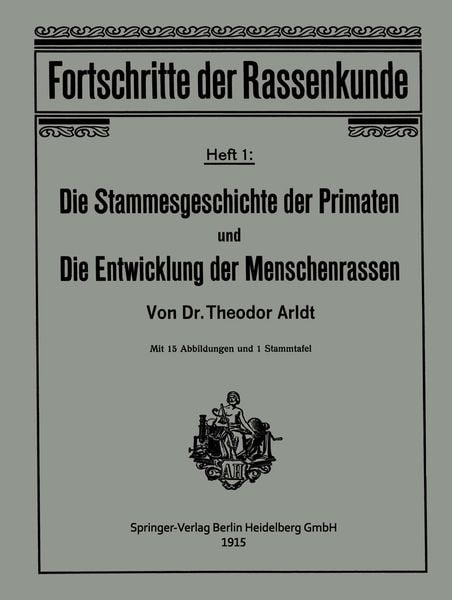 Produktbild: Die Stammesgeschichte der Primaten und die Entwicklung der Menschenrassen
