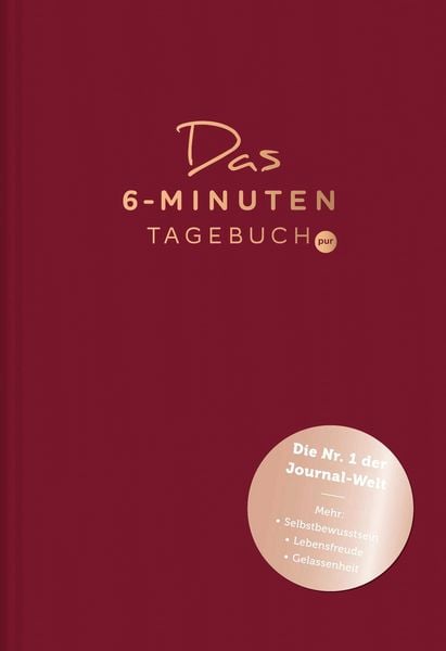 Produktbild: Das 6-Minuten-Tagebuch pur (rubin)