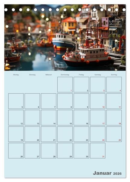 Produktbild: Schiffe, Fische und Piraten (Tischkalender 2026 DIN A5 hoch), CALVENDO Monatskalender