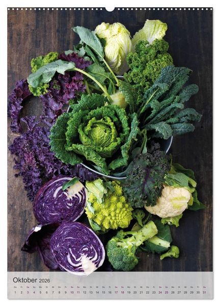 Produktbild: TEUBNER VEGETARISCH (Wandkalender 2026 DIN A2 hoch), CALVENDO Monatskalender