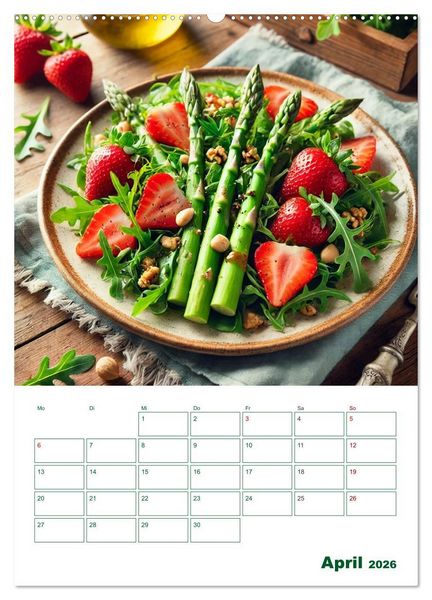 Produktbild: Spargelgl&uuml;ck &ndash; von der Ernte bis zum Genuss (hochwertiger Premium Wandkalender 2026 DIN A2 hoch), Kunstdruck in Hochglanz