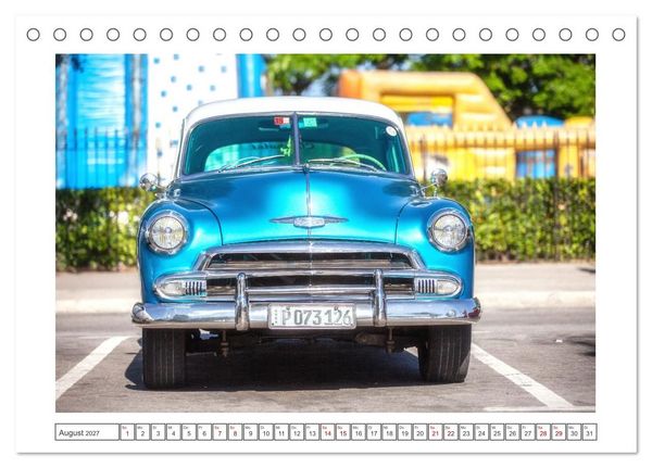 Produktbild: Amerikanische Legenden, unterwegs auf Kubas Stra&szlig;en (Tischkalender 2027 DIN A5 quer), CALVENDO Monatskalender