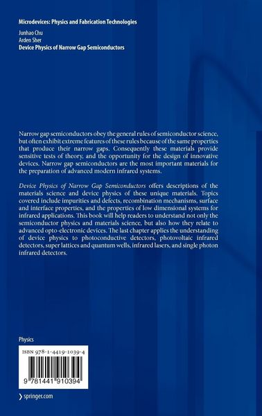 Produktbild: Device Physics of Narrow Gap Semiconductors