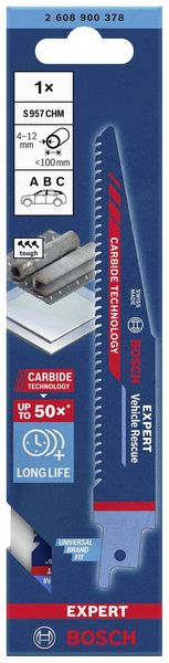 Produktbild: Bosch Accessories 2608900378 EXPERT &lsquo;Vehicle Rescue&rsquo; S 957 CHM S&auml;bels&auml;geblatt, 1&nbsp;St&uuml;ck S&auml;geblatt-L&auml;nge 150 mm 1 St.