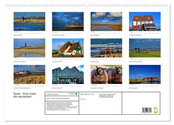 Produktbild: Texel &ndash; Eine Insel die verzaubert (Wandkalender 2026 DIN A2 quer), CALVENDO Monatskalender