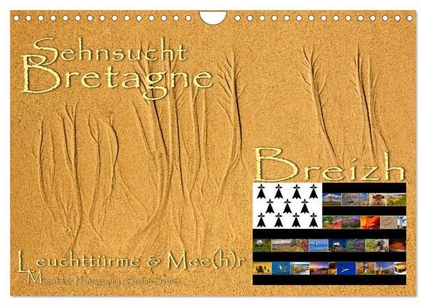 Sehnsucht Bretagne - Breizh (Wandkalender 2026 DIN A4 quer), CALVENDO Monatskalender