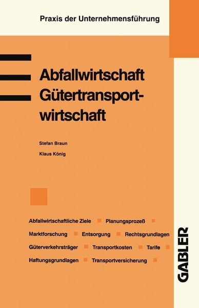 Produktbild: Abfallwirtschaft. G&uuml;tertransportwirtschaft