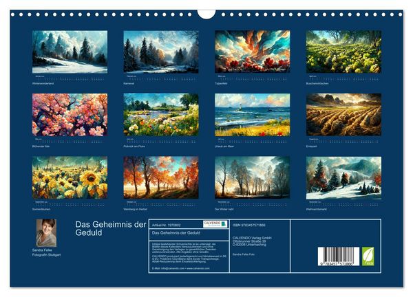 Produktbild: Das Geheimnis der Geduld (Wandkalender 2026 DIN A3 quer), CALVENDO Monatskalender