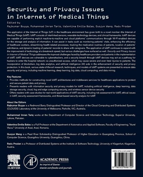 Produktbild: Security and Privacy Issues in Internet of Medical Things