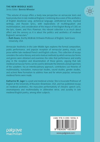 Produktbild: Vernacular Aesthetics in the Later Middle Ages