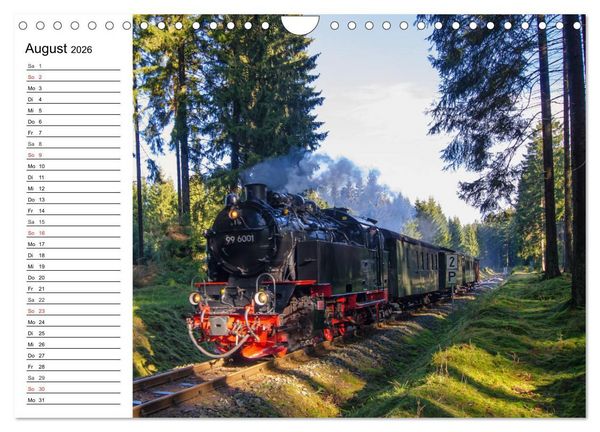 Produktbild: Schmalspurbahnen im Harz (Wandkalender 2026 DIN A4 quer), CALVENDO Monatskalender