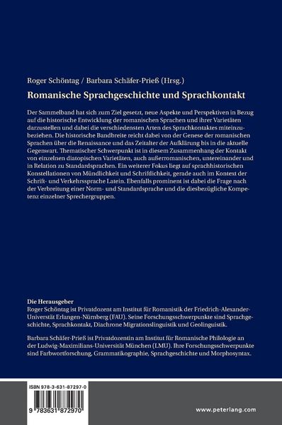 Produktbild: Romanische Sprachgeschichte und Sprachkontakt