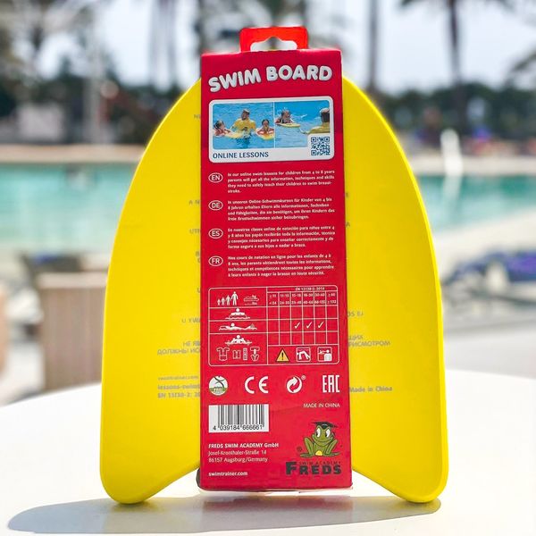 Produktbild: Freds 66666 - Freds Swim Board Schwimmbrett, gelb, 22x27x3cm