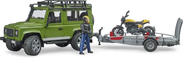 Bruder 02589 Land Rover Defender mit Anhänger