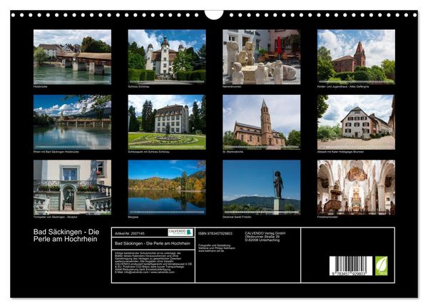 Produktbild: Bad S&auml;ckingen - Die Perle am Hochrhein (Wandkalender 2026 DIN A3 quer), CALVENDO Monatskalender