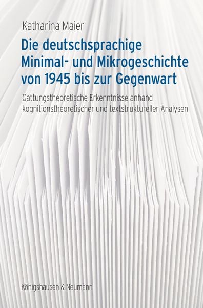 Produktbild: Die deutschsprachige Minimal- und Mikrogeschichte von 1945 bis zur Gegenwart
