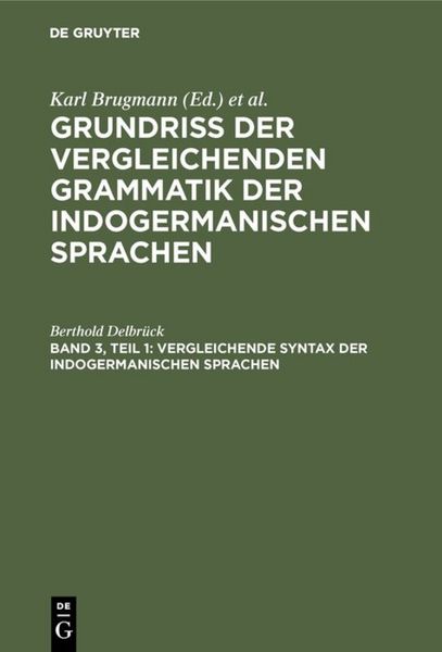 Produktbild: Vergleichende Syntax der indogermanischen Sprachen