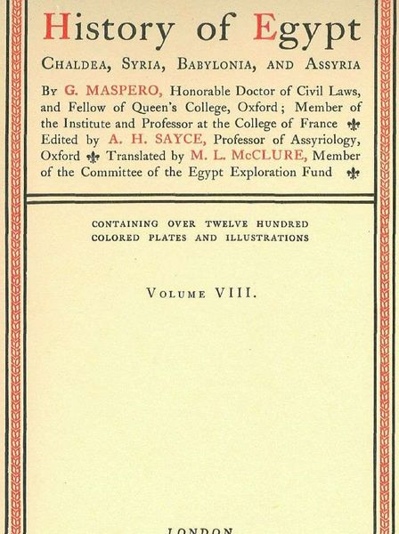 Produktbild: History of Egypt, Chaldea, Syria, Babylonia, and Assyria, Vol. 8