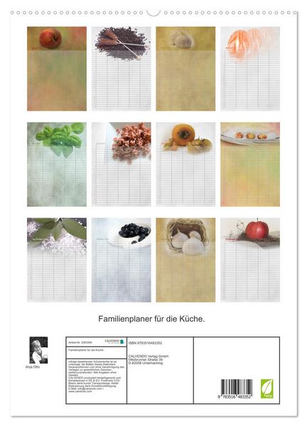 Produktbild: Familienplaner f&uuml;r die K&uuml;che. (hochwertiger Premium Wandkalender 2026 DIN A2 hoch), Kunstdruck in Hochglanz