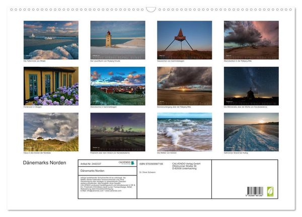 Produktbild: D&auml;nemarks Norden (Wandkalender 2027 DIN A2 quer), CALVENDO Monatskalender