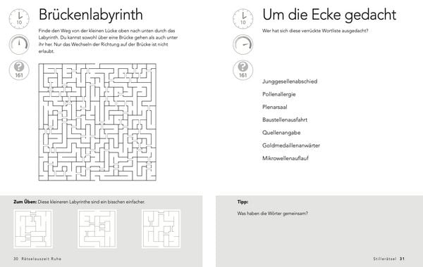 Produktbild: R&auml;tselAuszeit &ndash; Ruhe. &Uuml;ber 300 R&auml;tsel f&uuml;r Entspannung, logisches Denken und visuelle Vorstellungskraft