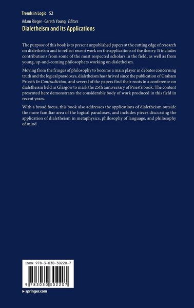 Produktbild: Dialetheism and its Applications