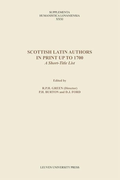 Produktbild: Scottish Latin Authors in Print up to 1700
