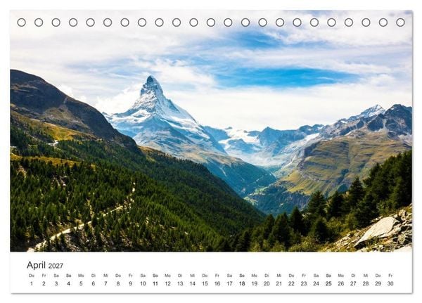Produktbild: Schweiz - die Bergidylle (Tischkalender 2027 DIN A5 quer), CALVENDO Monatskalender