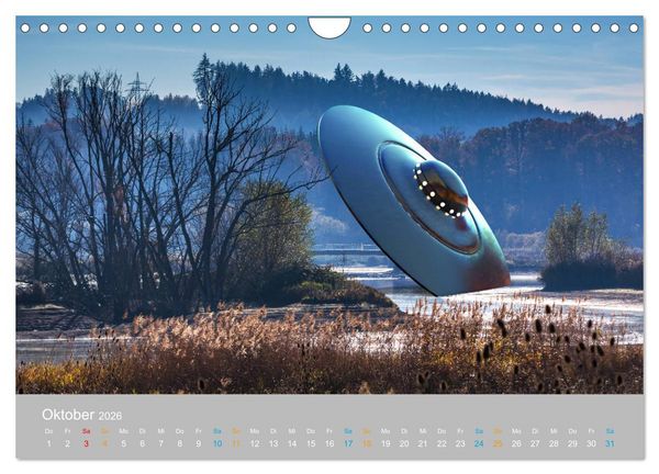 Produktbild: Fantastisch und surreal - unbekannte Flugobjekte (Wandkalender 2026 DIN A4 quer), CALVENDO Monatskalender