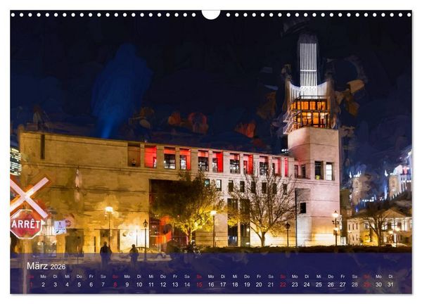 Produktbild: Montreal bei Nacht (Wandkalender 2026 DIN A3 quer), CALVENDO Monatskalender