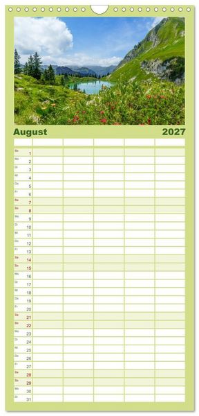 Produktbild: Familienplaner 2027 - Oberstdorf - Bergparadies in den Alpen mit 5 Spalten (Wandkalender, 21 x 45 cm) CALVENDO