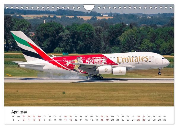 Produktbild: Flugzeuge von Airbus 2026 (Wandkalender 2026 DIN A4 quer), CALVENDO Monatskalender
