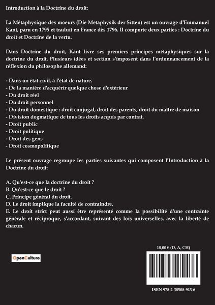 Produktbild: Introduction &agrave; la Doctrine du droit