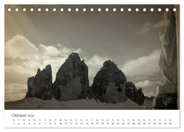 Produktbild: Drei Zinnen - S&uuml;dtirols Wahrzeichen (Tischkalender 2026 DIN A5 quer), CALVENDO Monatskalender