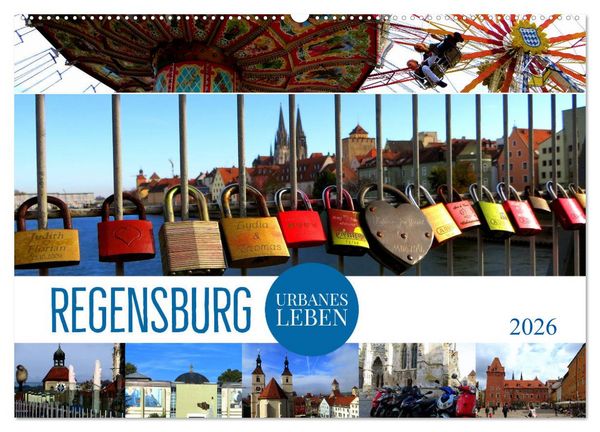 Produktbild: REGENSBURG - urbanes Leben (Wandkalender 2026 DIN A2 quer), CALVENDO Monatskalender