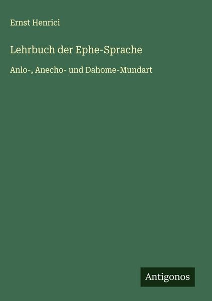 Produktbild: Lehrbuch der Ephe-Sprache