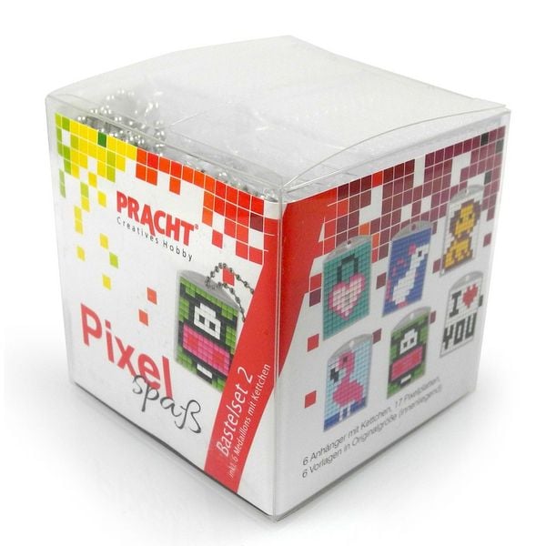 PRACHT Pixel Bastelset Nr. 2 groß 6 Medaillons im Würfel