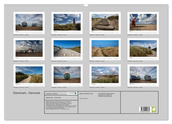 Produktbild: D&auml;nemark - Danmark (Wandkalender 2027 DIN A2 quer), CALVENDO Monatskalender