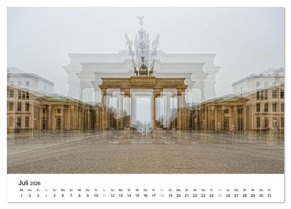 Produktbild: Berlin &ndash; Ikonen in Mehrfachbelichtung (Wandkalender 2026 DIN A4 quer), CALVENDO Monatskalender