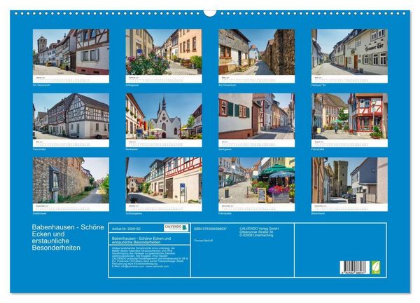 Produktbild: Babenhausen - Sch&ouml;ne Ecken und erstaunliche Besonderheiten (Wandkalender 2027 DIN A2 quer), CALVENDO Monatskalender