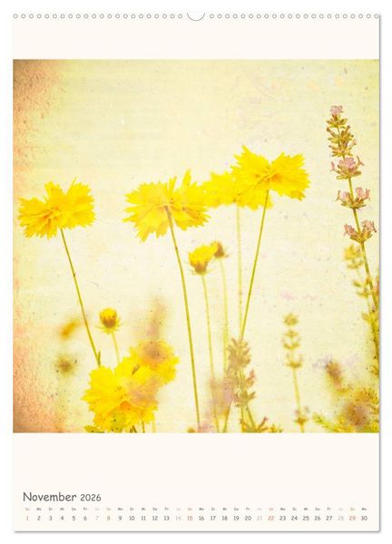 Produktbild: Blumige Fotomalerei (hochwertiger Premium Wandkalender 2026 DIN A2 hoch), Kunstdruck in Hochglanz