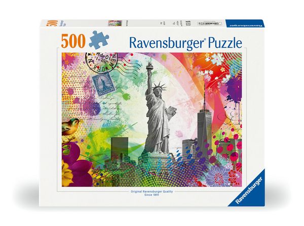 Produktbild: Erwachsenenpuzzle 500 Teile - Postkarte aus New York