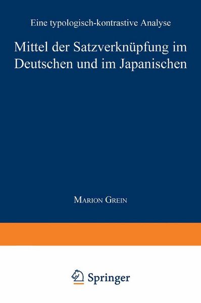 Produktbild: Mittel der Satzverkn&uuml;pfung im Deutschen und im Japanischen