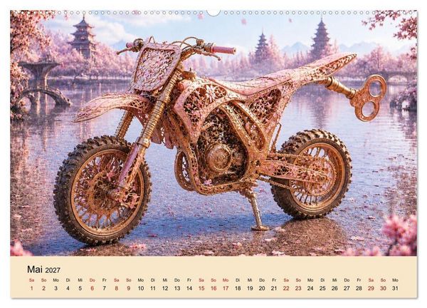 Produktbild: STEAMPUNK Motorcycles (Wandkalender 2027 DIN A2 quer), CALVENDO Monatskalender