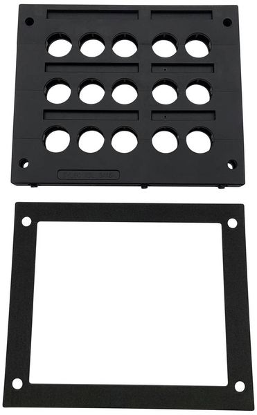 TRU COMPONENTS TC-KDL 3/15 Kabeleinführungsleiste Klemm-Ø (max.) 16mm PA Schwarz 1St.