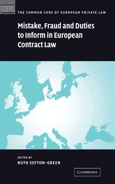 Produktbild: Mistake, Fraud and Duties to Inform in European Contract Law
